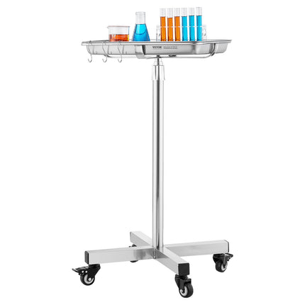 Medicininis instrumentų staliukas VEVOR B1Q01007, reguliuojamas aukštis 840-1325 mm