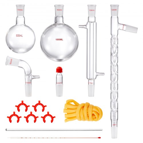 Laboratorinis distiliavimo rinkinys VEVOR YHEO-6, 1000 ml
