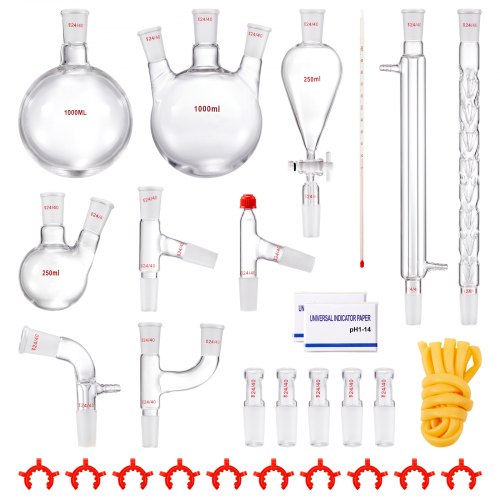 Laboratorinis distiliavimo rinkinys VEVOR YHEO-8, 1000 ml