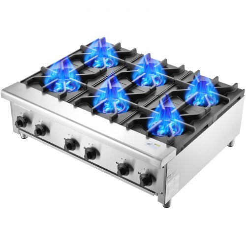 Pramoninė dujinė viryklė VEVOR EUGHP-636, 42 kW