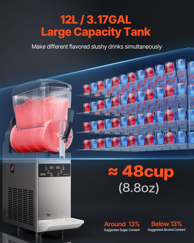 Šaldytų gėrimų aparatas VEVOR XN120B, 12 l talpa