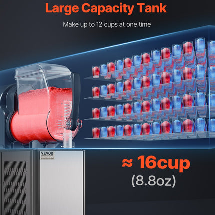 Šaldytų gėrimų gaminimo aparatas VEVOR XRJ4LX1, 4 l talpa
