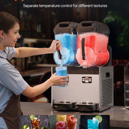 Šaldytų gėrimų aparatas VEVOR XRJ12LX2, 2 x 12 l