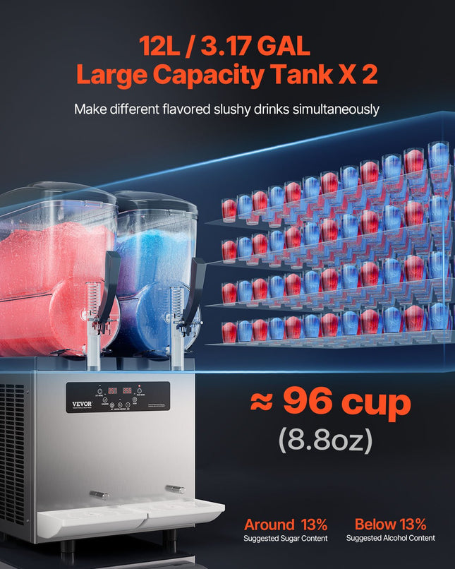 Šaldytų gėrimų aparatas VEVOR XN240B, 24 l