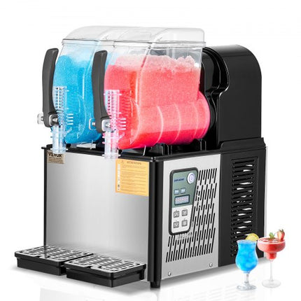 Šaldytų gėrimų aparatas (granitorius) VEVOR XRJ4LX2, 2 x 4 l talpa