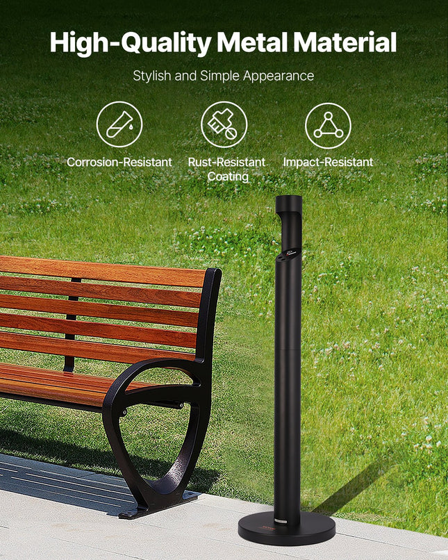 Lauko peleninė-šiukšliadėžė VEVOR YD-67B, 108 cm aukščio