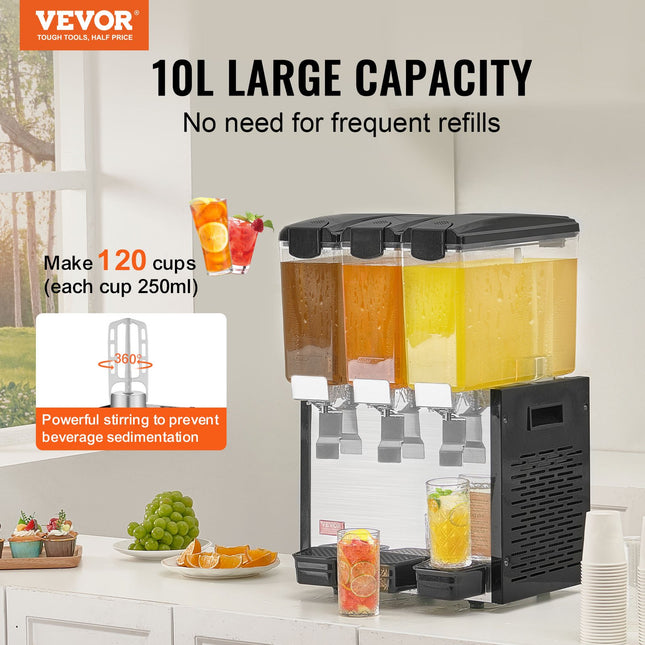 Gėrimų dozatorius VEVOR LYJ10LX3, 3 x 10 l