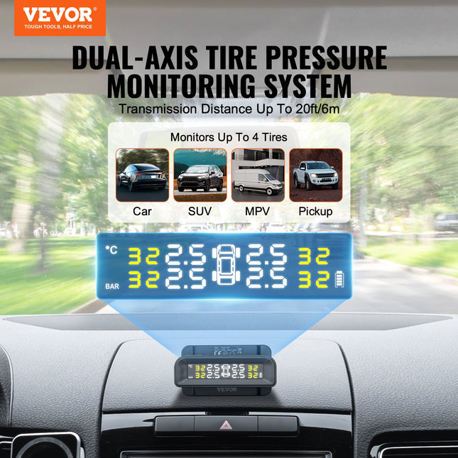 Padangų slėgio kontrolės sistema VEVOR C260, 7,3–87 PSI