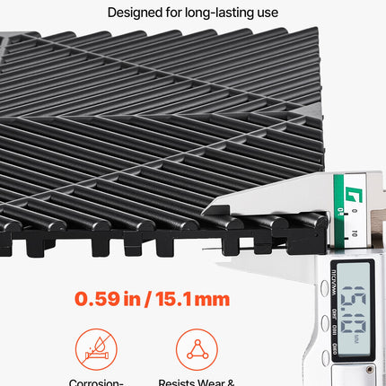 Modulinės drenažinės grindų plytelės VEVOR PJGS-30x30x1.5-B, 12 vnt. rinkinys
