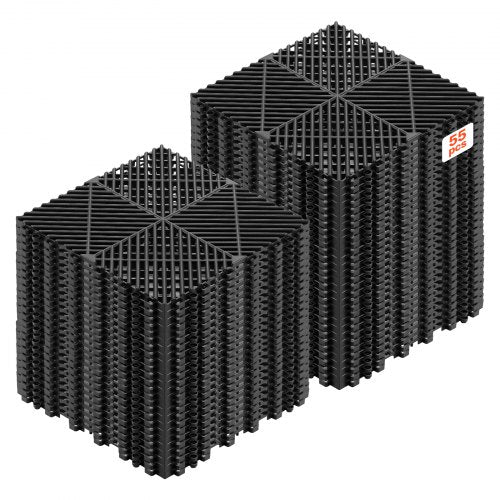 Sujungiami drenažiniai kilimėliai VEVOR PJGS-30x30x1.5-B, 55 vnt. rinkinys