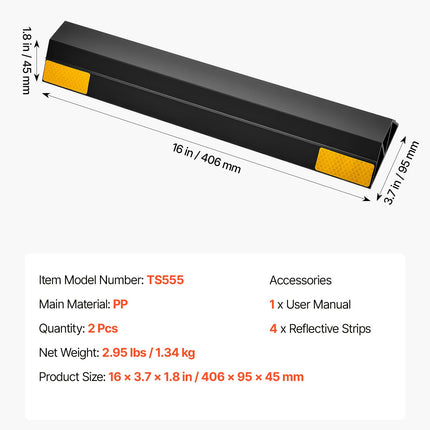 Parkavimo atmušėjai VEVOR TS555, 406 mm, 2 vnt.