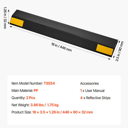 Parkavimo atmušas VEVOR TS554, 446 mm, 2 vnt.