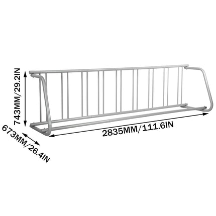 Pastatomas dviračių stovas VEVOR Bike Rack 9 Holders, 9 vietų