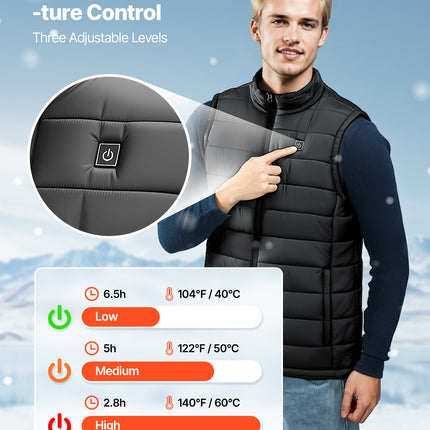 Šildoma liemenė VEVOR RBX-001, 16000 mAh baterija
