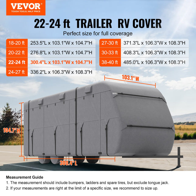 Kemperio uždangalas VEVOR XYDFCZ22-24, 671,6–731,5 cm