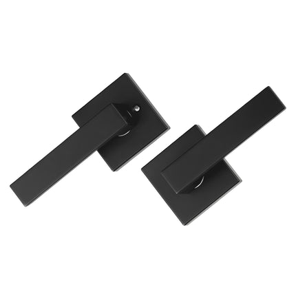 Vidaus durų rankenų komplektas (6 vnt.) VEVOR KJ2118-PS-BLK, matinė juoda spalva.