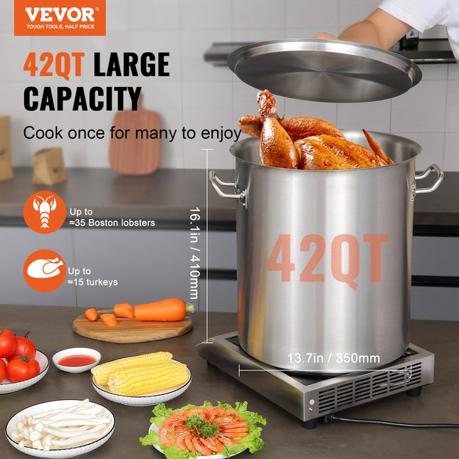 Nerūdijančio plieno puodas VEVOR SP354003D, 39,7 l