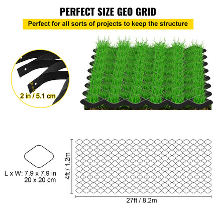 Grunto sutvirtinimo tinklas VEVOR VV-TGGS27X4FT2INBDD, 5,1 cm gylio.