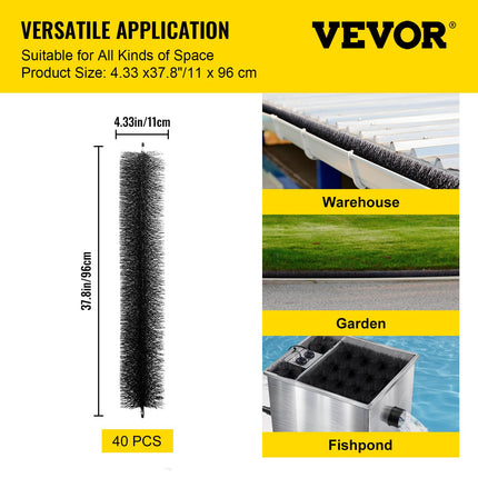 Latakų apsauginis šepetys VEVOR VV-TGMS-5IN X 120FT, 36,6 m ilgis