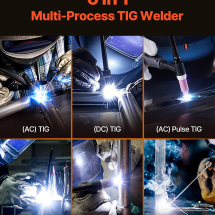 TIG suvirinimo aparatas VEVOR ACDC TIG-200, 200A