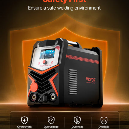 TIG suvirinimo aparatas VEVOR ACDC TIG-200, 200A