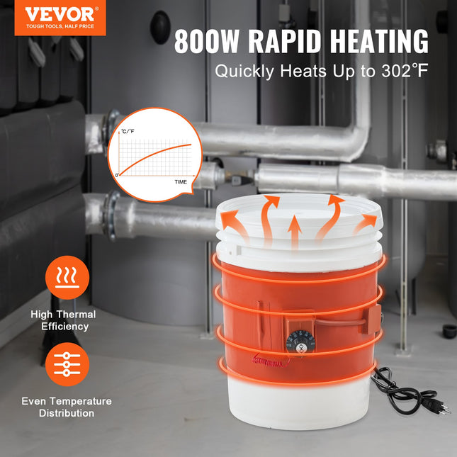 Metalinių statinių šildytuvas VEVOR DHB-5-KT-7.75, 800 W