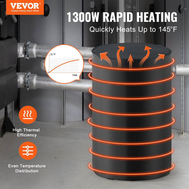 Metalinių statinių šildytuvas VEVOR DHM-55-DT, 1300W