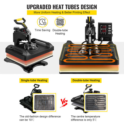 Termopresas VEVOR 5 in 1, 1000W