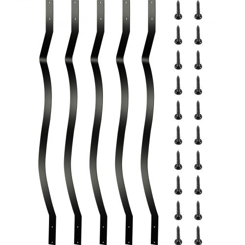 Terasos turėklų skersiniai VEVOR Iron Railing, 51 vnt.
