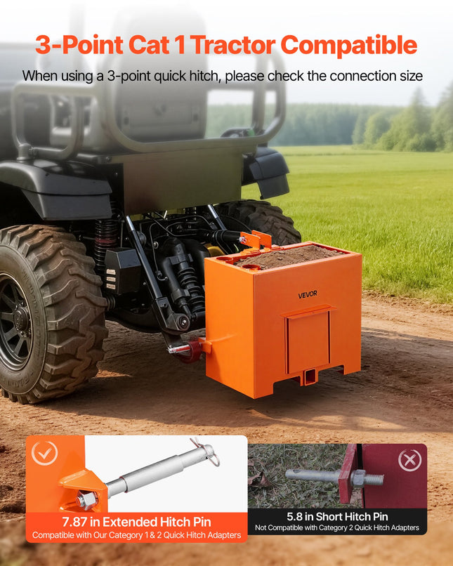 Balastinė dėžė VEVOR O-01, 363 kg keliamoji galia
