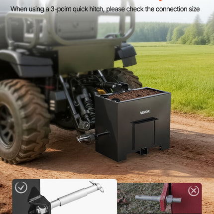 Traktoriaus balasto dėžė VEVOR B-01, 363 kg talpa