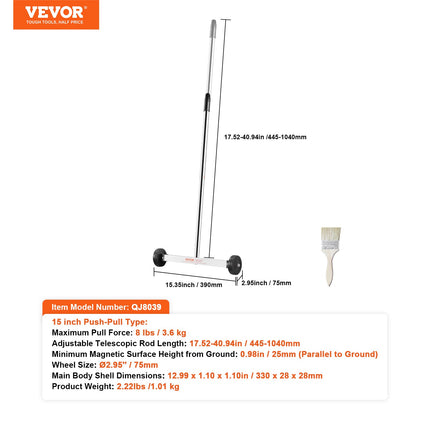 Magnetinė šluota VEVOR QJ8039, 3,6 kg keliamoji galia