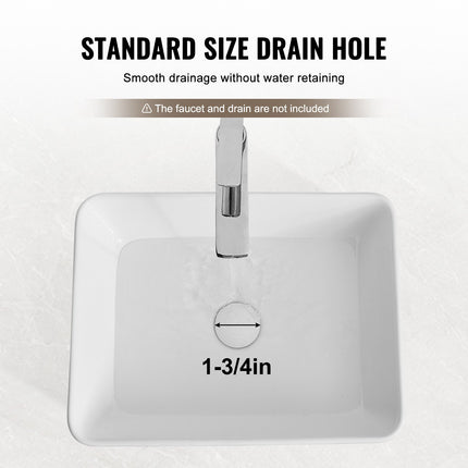 Uždedamas praustuvas VEVOR RS1237, 48 x 37 cm