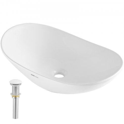 Ovalus keraminis praustuvas VEVOR RS1196, 59 cm