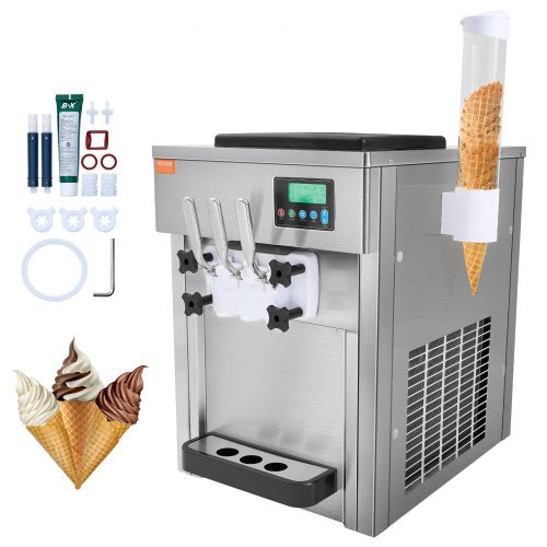 Pramoninis minkštų ledų aparatas VEVOR BQL-7220T, 1800W