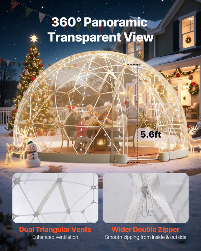 Sodo kupolas VEVOR GB-DOME-12, 3,6 x 2,2 m