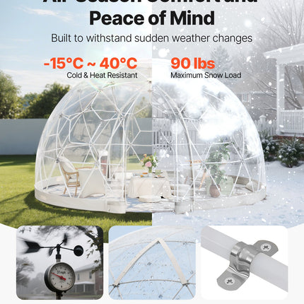 Sodo kupolas VEVOR GB-DOME-12, 3,6 x 2,2 m