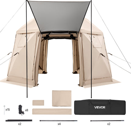 Iššokanti pavėsinė-palapinė VEVOR YR12x12Beige-13, 3,6x3,6 m