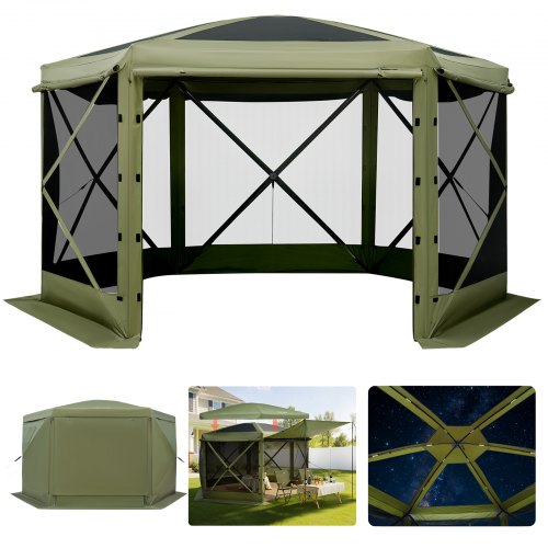 Šešiakampė pavėsinė-palapinė VEVOR FY12X12, 3,6 x 3,6 m