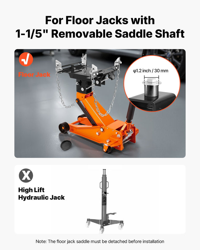 Pavarų dėžės kėliklio adapteris VEVOR 0.5TP, 500 kg keliamoji galia