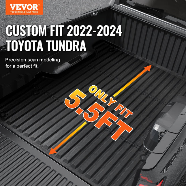 Pikapo kėbulo kilimėlis VEVOR Toyota Tundra (2022-2024), 5,5 pėdų kėbului