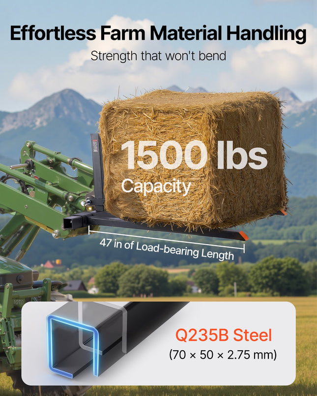 Palečių šakės VEVOR SDSTPC5015003, 680 kg keliamoji galia