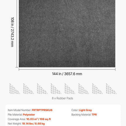 Kilimo paklotas VEVOR FRTRPTPRSKU6, 2,74 x 3,66 m