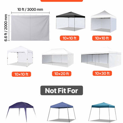 Paviljono šoninės sienelės VEVOR KDPJ-002, 3 x 3 m palapinėms, 4 vnt.