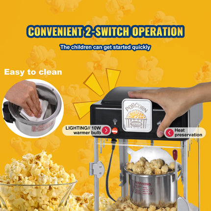 Popkorno gaminimo aparatas VEVOR NP08001SE, 300W