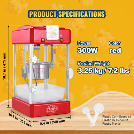 Kukurūzų spragėsių gaminimo aparatas VEVOR NP08001SE, 300W