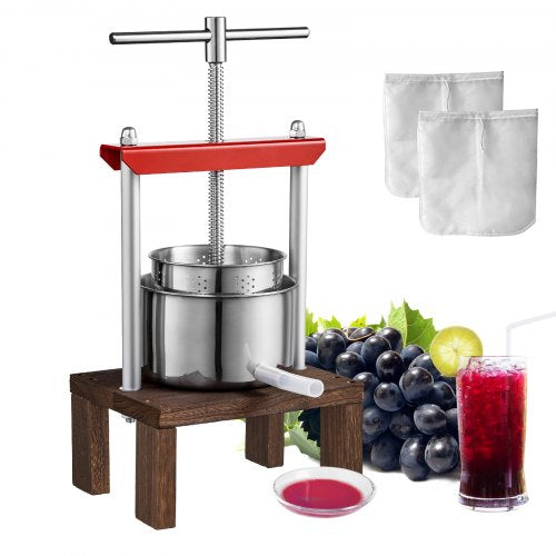 Vaisių ir vyno presas VEVOR YZQ-2L, 2 l talpa
