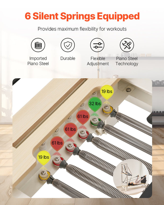 Pilateso treniruoklis VEVOR F6001S-B, iki 181 kg apkrova