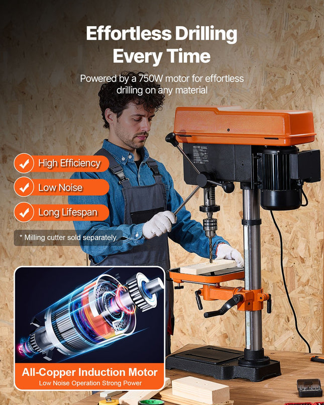 Stalinės gręžimo staklės VEVOR DP30016B-VS, 750 W