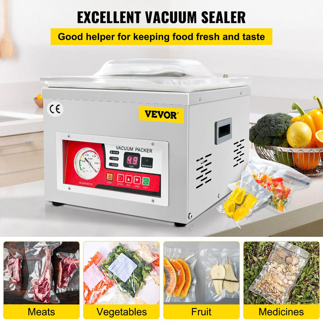 Kamerinis vakuuminis pakavimo aparatas VEVOR DZ-260A-V2, 260 W